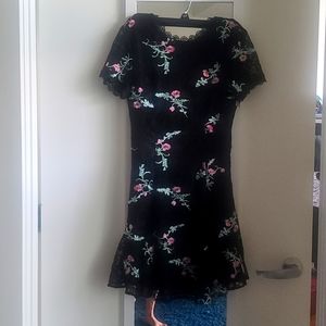 Lacy Black Floral Dress